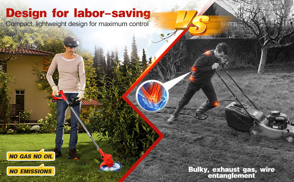 Weed Cutter's Attachments Included: Edger - Versatile Lawn Care in One Package