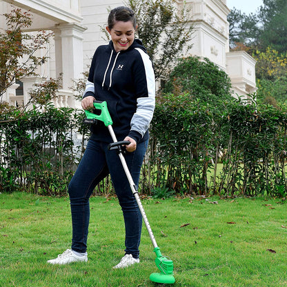 Portable 12V Electric Weed Wacker Grass Trimmer - Battery-Powered